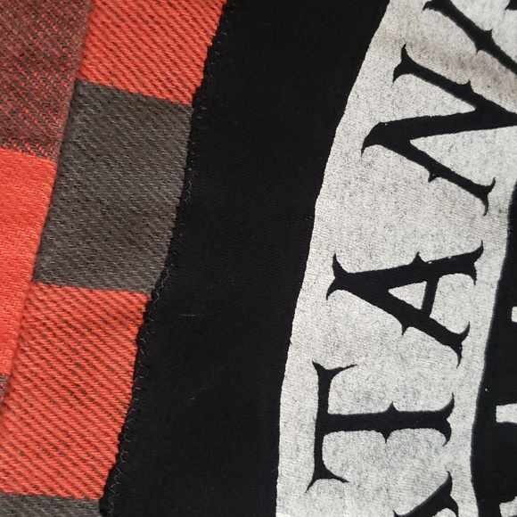 Satanic Mechanic grunge flannel custom OOAK check punk patch shirt Codet - Picture 4 of 9